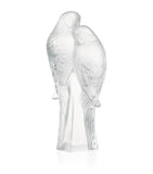 Lalique Crystal Parakeets Sculpture, UK version