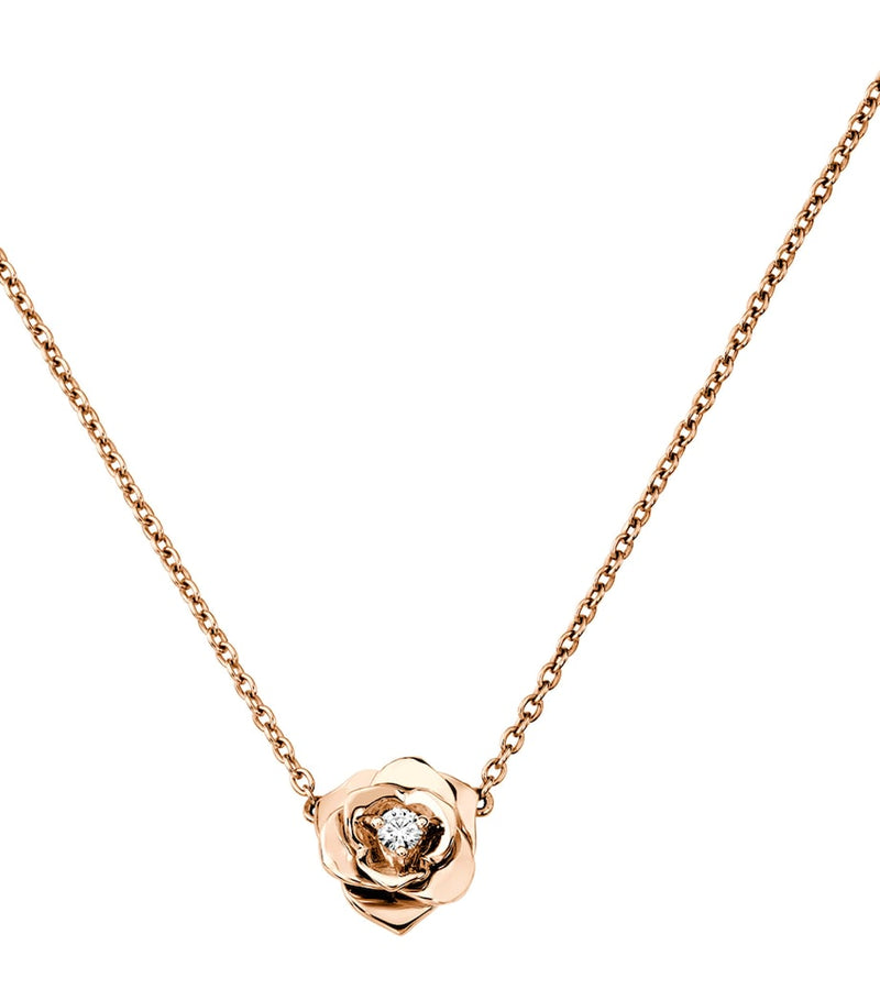 Piaget rose gold diamond pendant necklace - British product