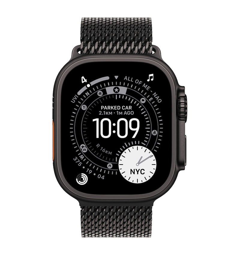 Apple smartwatch Black with Titanium Milanese Loop 49mm Small - British product