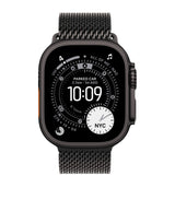 Harrods Apple Watch Ultra 3 Black with Titanium Milanese Loop Smartwatch 49mm Small- Buy online at McGrocer