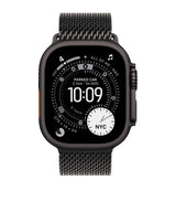 Harrods Apple Watch Ultra 3 Black with Titanium Milanese Loop Smartwatch 49mm Small- Buy online at McGrocer