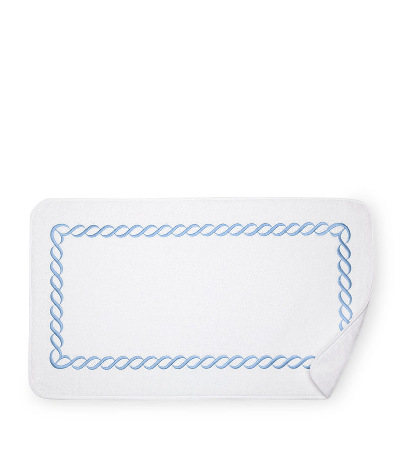 Pratesi Cotton Treccia bath mat 50cm x 90cm, imported from the UK