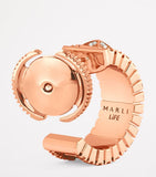 MARLI New York mini rose gold diamond hoop earrings - British product