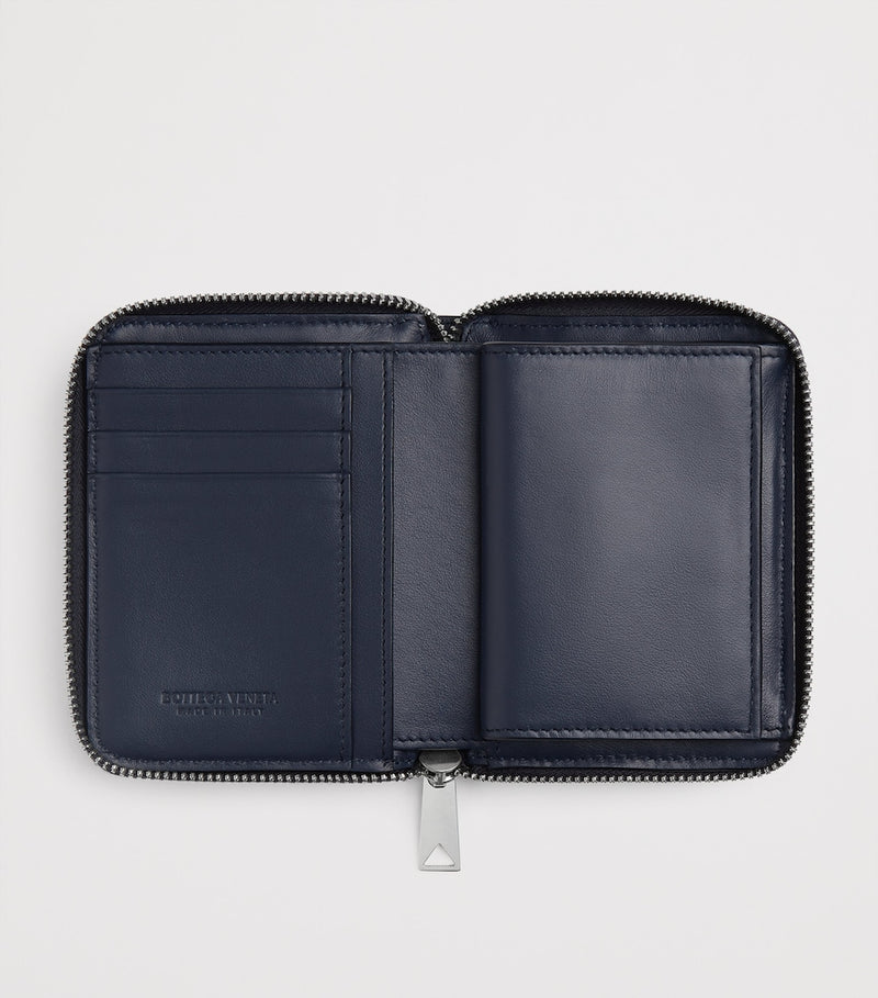 Bottega Veneta leather intrecciato zip-around wallet, UK version
