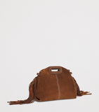 Maje mini suede Miss M shoulder bag, UK version