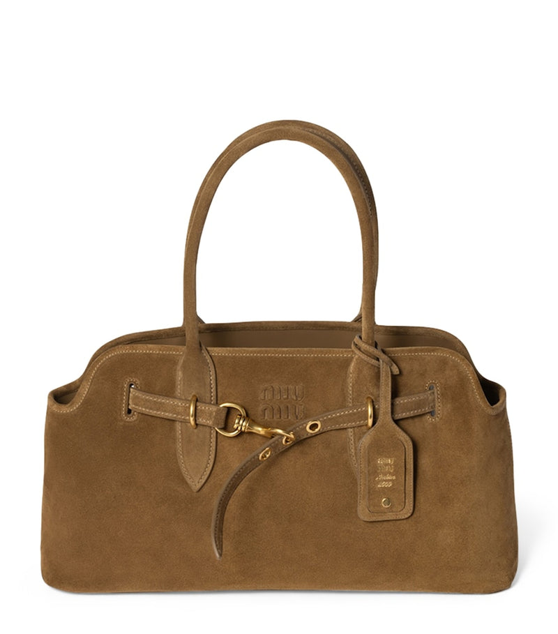 Miu Miu Suede Aventure top-handle handbag, UK version