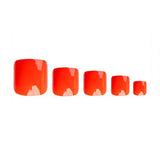 Nail HQ red false toenails 24 pieces - British product