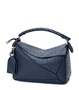 Harrods LOEWE Small Ostrich Leather Puzzle Bag- Buy online at McGrocer
