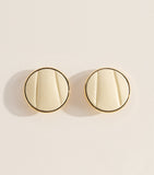 Chloé Pleats leather clip-on earrings gold-tone - British product