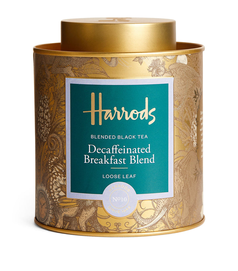 Harrods No.10 Decaffeinated Breakfast loose leaf tea 125g, UK version
