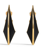Alaïa leather sculptural pendant clip-on earrings, UK version
