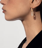 Messika Move Link drop earrings yellow gold 0.85ct, imported from the UK