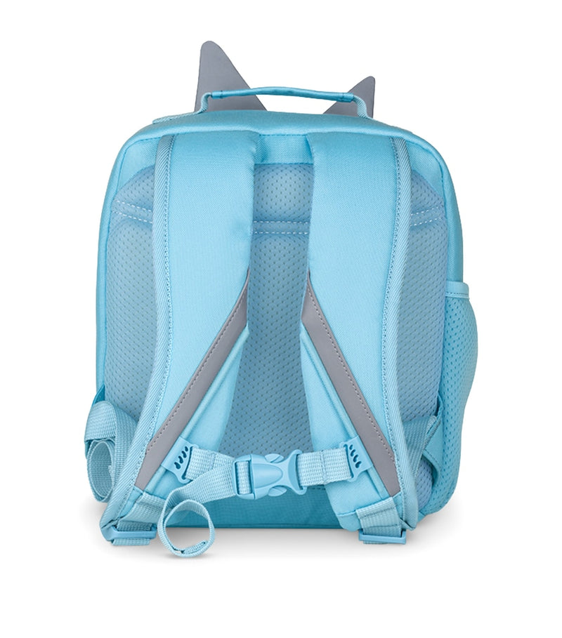 Tonies backpack holding Toniebox and 14 Tonies (British brand)