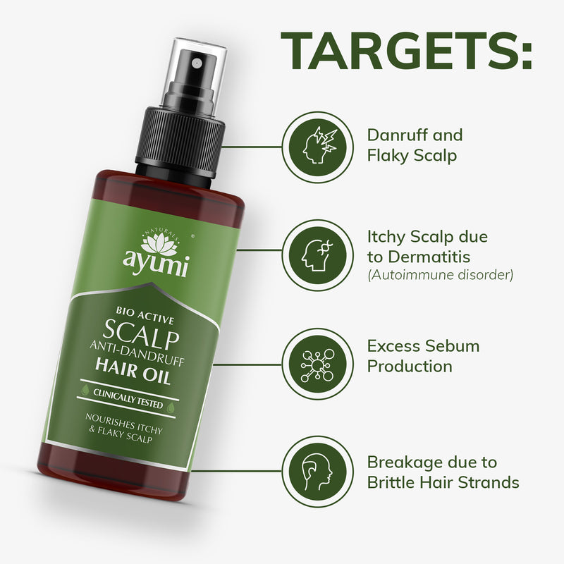 Ayumi anti-dandruff scalp hair oil 100ml, UK version