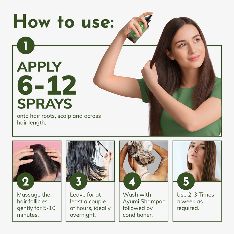 Ayumi anti-dandruff scalp hair oil 100ml, UK version