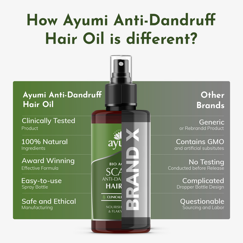 Ayumi anti-dandruff scalp hair oil 100ml, UK version