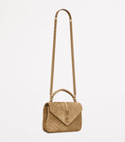 Saint Laurent medium Collège top-handle bag in calf suede, UK version