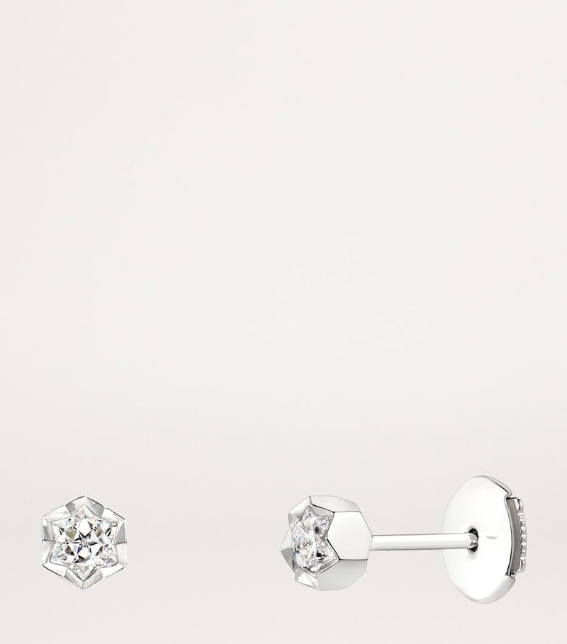 Chaumet Bee de Chaumet white gold diamond stud earrings - British product