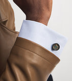 Tateossian Septa Gear cufflinks with rotating gears, imported from the UK
