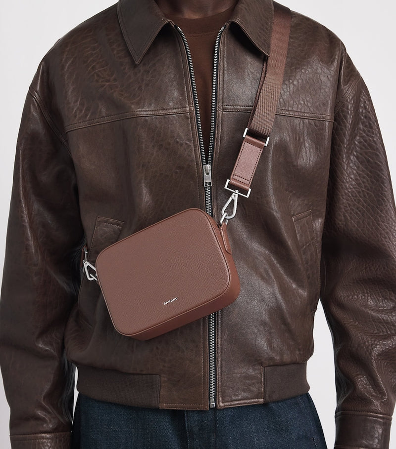 Sandro Paris Saffiano leather cross-body bag, imported from the UK