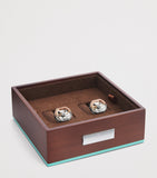 Tateossian sterling silver black diamond cufflinks, UK version
