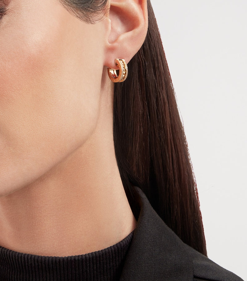 Bvlgari B.zero1 yellow gold diamond earrings - British product