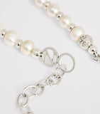 Nialaya Freshwater Pearl Necklace with stainless steel beads, UK version
