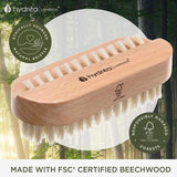 Hydrea London Dual Sided Nail Brush, imported from the UK