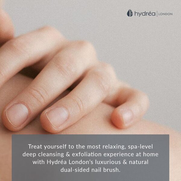 Hydrea London Dual Sided Nail Brush, imported from the UK