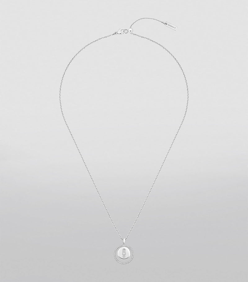 Messika Lucky Move white gold diamond necklace, UK version