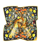Aspinal of London silk botanical print scarf, UK version