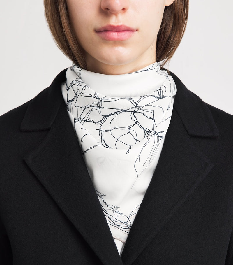 Fabiana Filippi silk twill printed scarf 90cm, imported from the UK