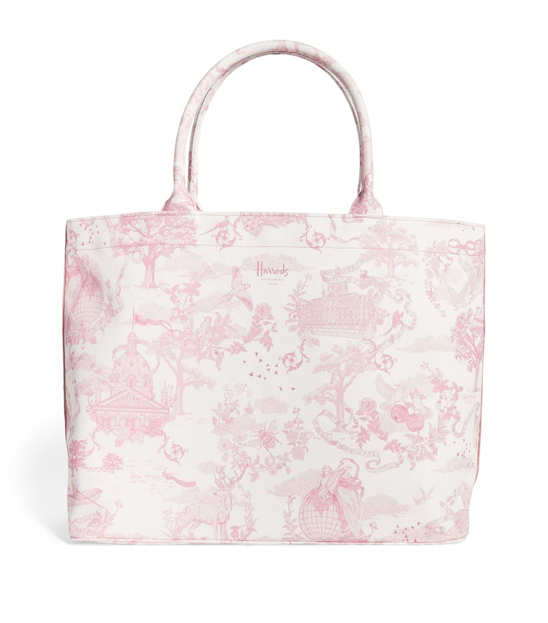 Harrods medium toile print tote bag (British brand)