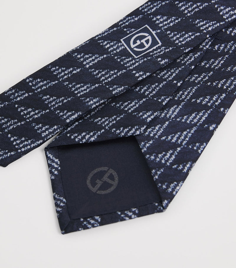 Giorgio Armani silk arrow jacquard tie, UK version