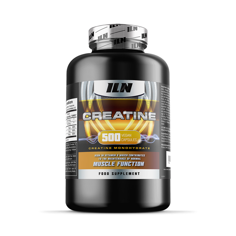 Creatine capsules 5200mg 500 vegan capsules, imported from the UK
