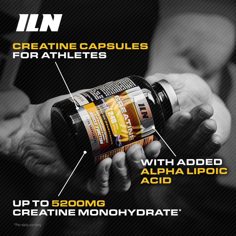 Creatine capsules 5200mg 500 vegan capsules, imported from the UK