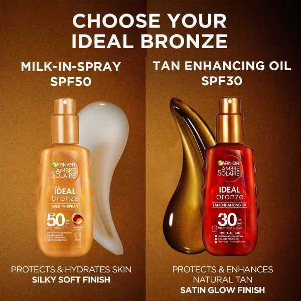 Garnier Ideal Bronze milk spray SPF 50 - British product