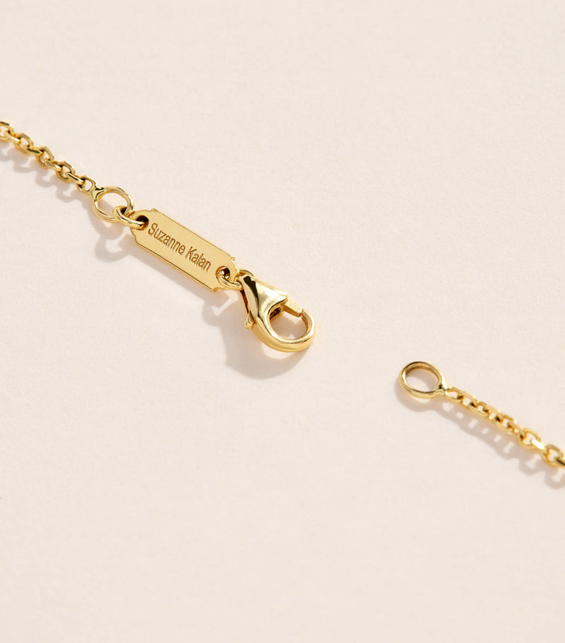 Suzanne Kalan Bold Cascade necklace black sapphire diamond 18k gold - British product