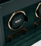WOLF vegan leather double watch winder British Racing Green, UK version