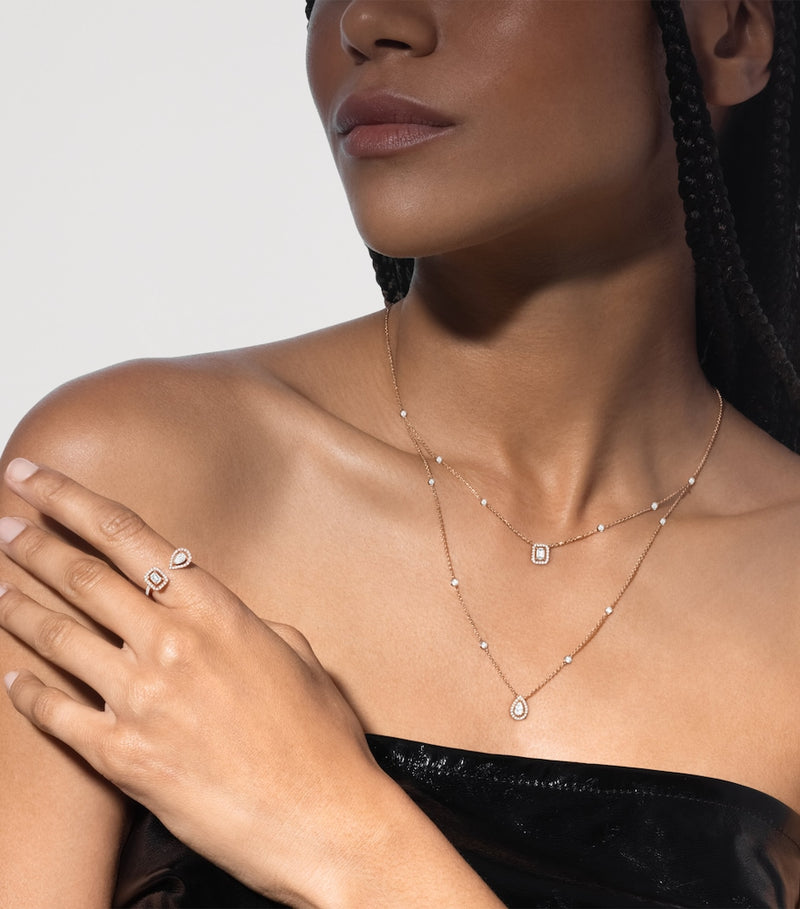 Messika My Twin rose gold diamond necklace - British product
