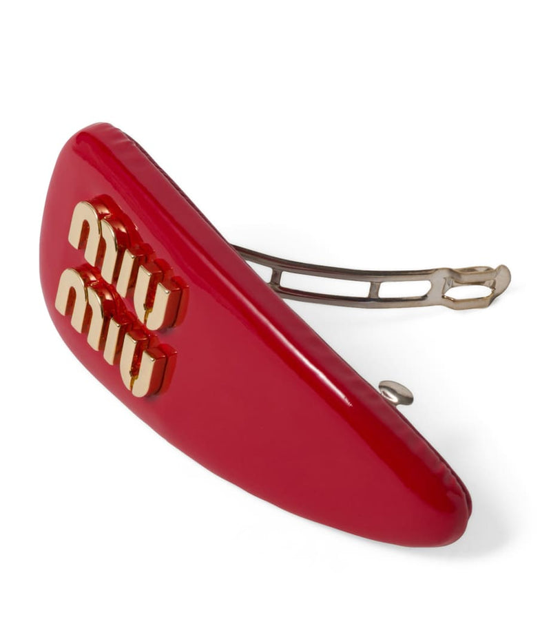 Miu Miu Leather Logo hair clip (British brand)