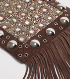 Valentino Garavani embellished suede Nellcôte shoulder bag, imported from the UK
