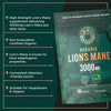 Wiseshrooms Organic Lions Mane 3000mg capsules, 90 count, UK version