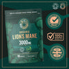 Wiseshrooms Organic Lions Mane 3000mg capsules, 90 count, UK version