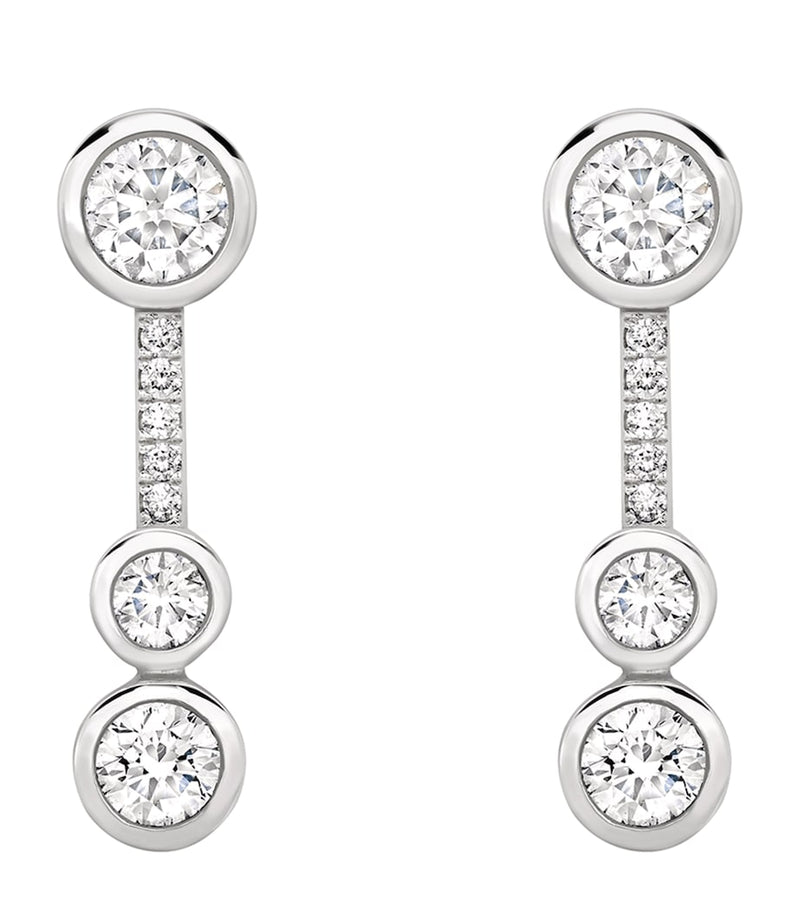 Boodles waterfall small drop earrings platinum diamond (British brand)