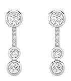 Boodles waterfall small drop earrings platinum diamond (British brand)