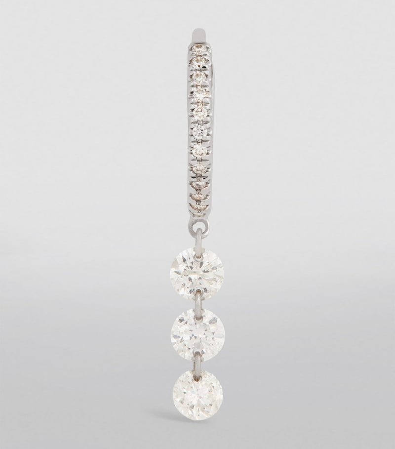 Persée white gold diamond Danaé hoop earring, UK version