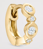 David Morris yellow gold diamond hoop earring 6mm, UK version