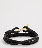 TOM FORD leather braided T bracelet - British product