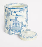 Harrods bone china toile tea caddy - British product